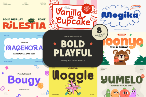 Bold Playful Bundle Typeface for Editors