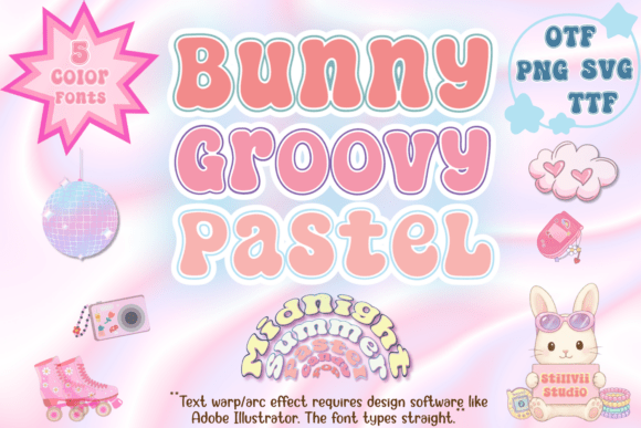 Bunny Groovy Pastel Typeface for Editorial Design