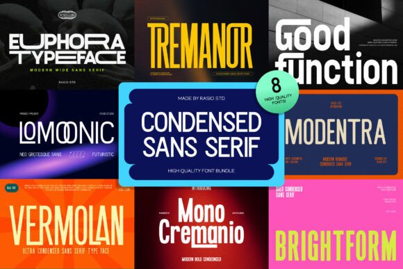 Condensed Sans Serif Bundle for Modern Editorial Design