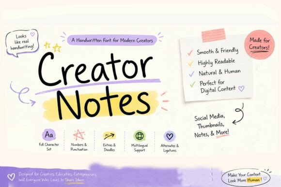 Creator Notes: A Smooth Handwritten Typeface for Modern Brands