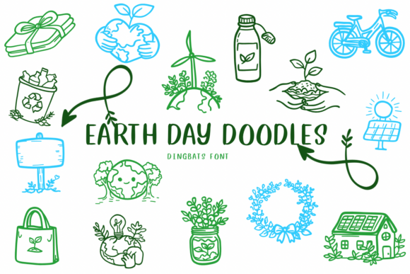 Earth Day Doodles: A Typeface for Natural Editorial Design