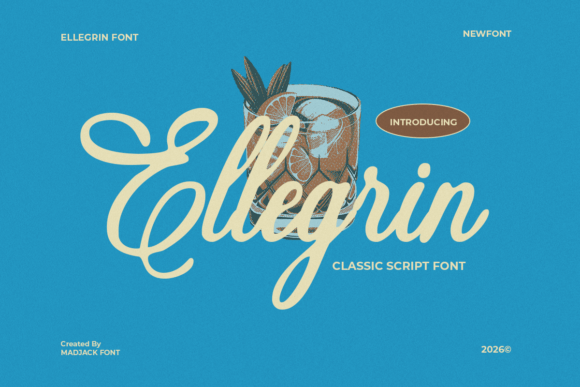 Ellegrin: A Retro Script Font for Digital Design