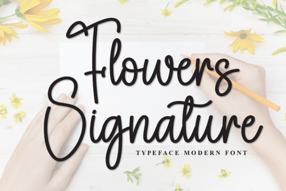 Flowers Signature Typeface for Digital Brands