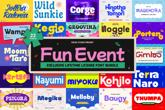 Fun Event Typeface for Web Design