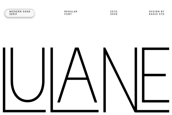 Lulane: A Modern Sans Serif Typeface for Editorial Design