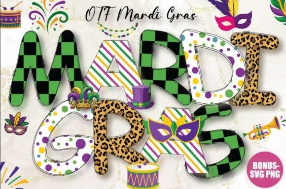 Mardi Gras Alphabets Pack for Festive Branding
