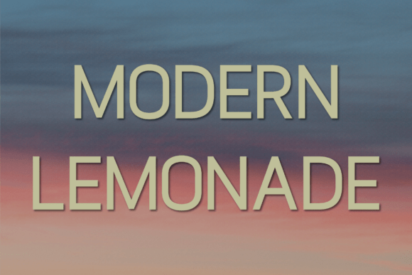 Modern Lemonade: A Classy Sans Serif Typeface for Editors