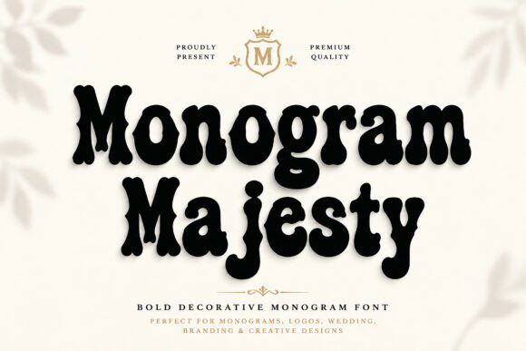 Monogram Majesty: A Bold Decorative Font for Makers
