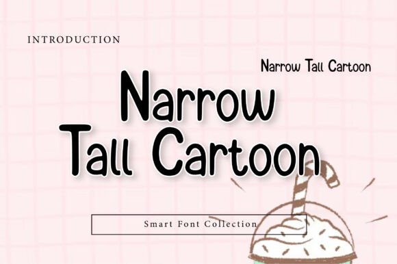 Narrow Tall Cartoon Font for Crafters