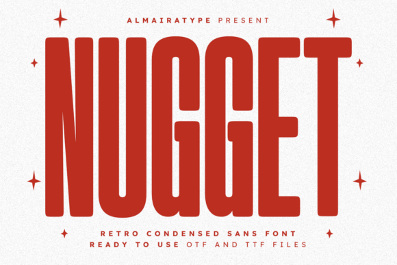 Nugget Font: Bold Retro Condensed Typeface