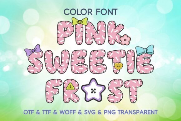 Pink Sweetie Frost Typeface for Editorial Design