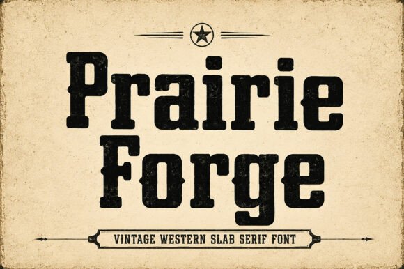 Prairie Forge: A Rugged Slab Serif Typeface
