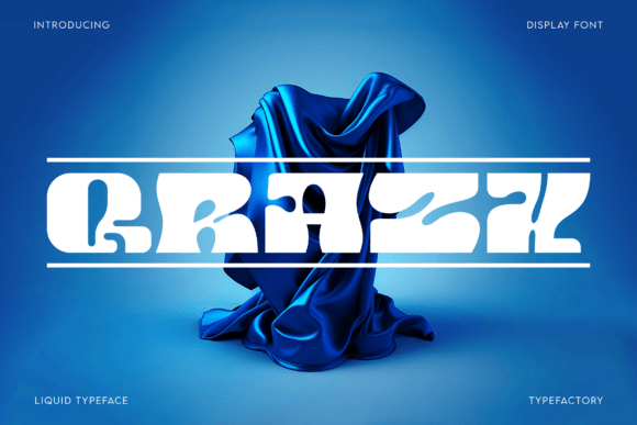 Qrazx Typeface for Y2K Editorial Design