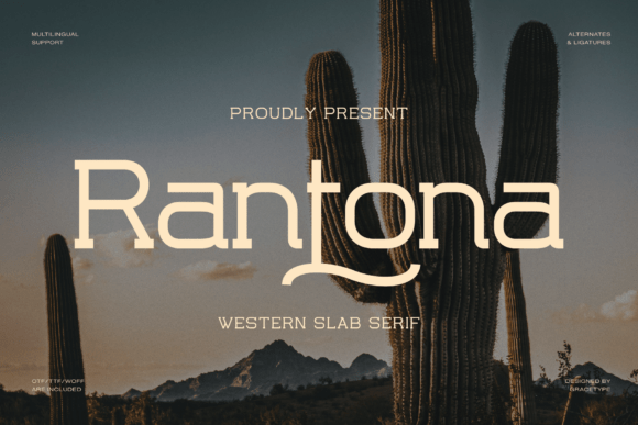 Rantona: A Stylish Slab Serif Typeface for Web Design