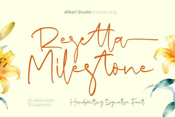 Resetta Milestone: A Modern Signature Font for Web Design