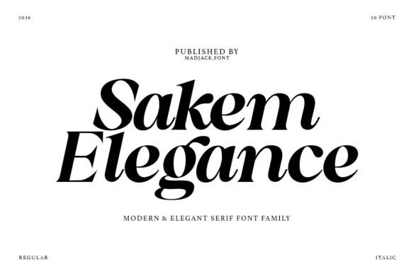 Sakem Elegance: A Premium Serif Font for Web Design