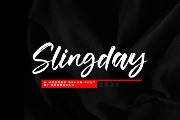 Slingday: A Natural Brush Script Font for Editors