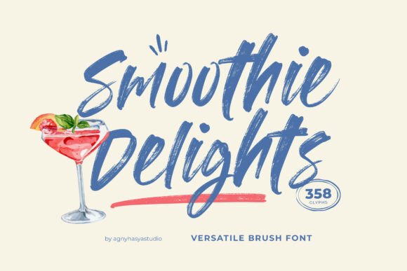 Smoothie Delights: A Handcrafted Font for Branding