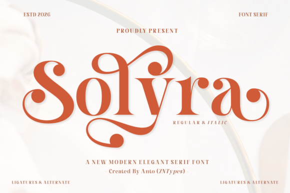Solyra: A Serif Font for Handmade Elegance