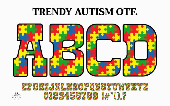 Trendy Autism: A Bold Font for Meaningful Branding