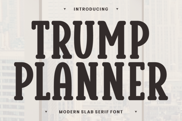 Trump Planner Font for Vintage Craft Branding