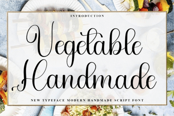 Vegetable Handmade: A Festive Script Font for Business