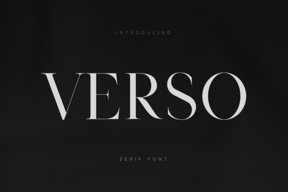 Verso: A Refined Serif Typeface for Modern Branding