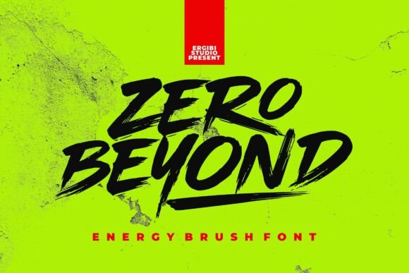 Zero Beyond Typeface: Bold Brush Energy for Modern Brands